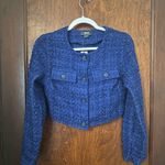 Anthropologie NWT  Maeve Cropped Tweed Blazer Size S Photo 2