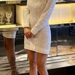 Retrofête Nikki Sequin Dress in White Size Small Photo 11