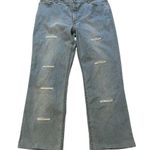 Very Vera Rhinestone Embellished Light Wash Jeans, Sz 14 Blue Photo 2