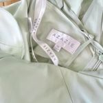 Azazie Sea Foam Green Floor-Length Dress Size A6 Photo 4