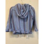 Jolt  Women’s Jacket Cropped Hooded Bohemian Boho Snaps Pockets Blue Sz Small Photo 9