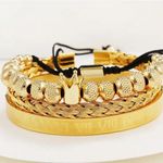 3Pcs Stainless Steel Luxury Bracelet Set Photo 6