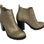 Sam & Libby ankle lug booties, style Deanna, high heel Bronze women's size 7 Photo 7