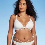 Shade & Shore  Triangle Strappy Ribbed Bikini Top Photo 0