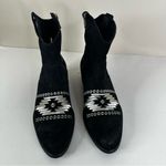 Musse & Cloud  Ginger Black Suede Aztec Embroidered Western Ankle Boots Womens 9 Photo 2