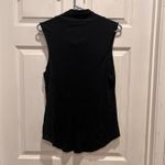 EXPRESS Black Sleeveless Mock Neck Top Women's Size L Cotton Modal Blend Photo 2