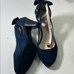 Chic Navy Women's Heels with Bow Detail Blue Size 8 Photo 3