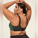 Livi Active Green & Gold Glitter Wireless Bra Photo 1