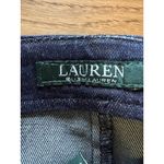 Ralph Lauren LRL  Jean Skirt Women‎ Size 4 Leather Trim Full Zip Knee Length Photo 2