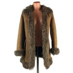 Genuine Shearling Sheepskin Penny Lane Leather Coat EU44 Brown Photo 1