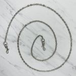 Silver Tone Oval Link Chain Purse Strap 46" Crossbody Bag Replacement ✨ Photo 0