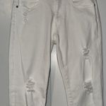 CAbi High Rise Slim Jeans Distressed Stretch Denim White Women’s 0 Photo 4