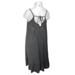 Gap NEW Black Sleeveless Tie Back Cotton Cami Camisole Tank Midi Dress Size L Photo 1