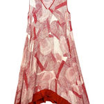 Pure DKNY Small Maxi Dress Sleeveless Abstract Red Flowy‎ Beach Summer Coverup Photo 0
