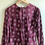 Boden USA Boden Carla Dress in Confetti Spot Burgundy printed Bow Tie Womens Size 4 Photo 7