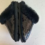 Bear paw Loki Exotic Black Sequin Slippers, Size 6, NWOT Photo 4