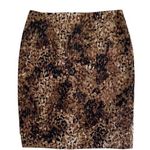 Elie Tahari for 5F Bergdorf Goodman Silk Leopard Print Pencil Skirt Size 2 Photo 0