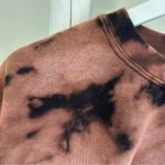 BDG  Black and Brown Tie Dye Cropped Sweatshirt Relaxed Fit Size Medium Photo 3
