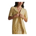 Anthropologie Favorite Daughter Dress Medium Yellow Floral Shirt Style New Photo 2