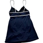 Nautica Navy Blue & White Belted Under Bust One Piece Bathing Suit Medium Photo 1