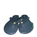 BCBGeneration BCBGGeneration black flip flops with gold detail women’s size 9 Photo 1