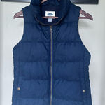 Old Navy Active Old Navy Puffer Vest Women’s S Navy Blue Quilted Fleece Lined Full Zip Y2K 90s Photo 0