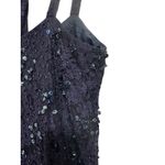 Rimini by Shaw women's y2k vintage navy sequined lace formal prom dress size‎ 4 Blue Photo 6
