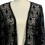 Whimsigoth Crochet Lace Fringe Black Open Front Kimono S Fairy Boho Vampire Photo 1