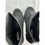 Cape Robbin Womans  Elnora 11 Black Mesh Fabric Pullon Peep Toe Heel Ankle Boots Photo 6