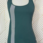 Splits59  Dark Green Racerback Mesh Stripe Tank Top‎ Size Medium Photo 3