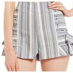 Anthropologie Womens  Gianni Bini Striped Emb High Waisted Shorts - Sz S Photo 2