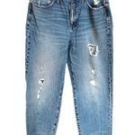 Madewell EUC Classic Straight Jeans Medium Wash Distressed Raw Hem Size 30 Photo 0