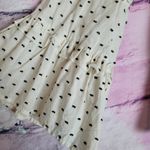 Club Monaco  PEIBI CREAM WIDE NECK RUFFLE DOT PRINT BLOUSE XS Photo 4
