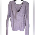 Hippie Rose  Cable-Knit Hoodie Sweater Photo 1