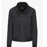 prAna Minx Bomber Jacket S pockets black textured stretchy warm mock collar zip Photo 12