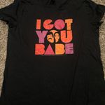 Gildan  Women’s Black I GOT YOU BABE Short Sleeve T Shirt Sz Large Photo 1