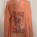Aerie Offline by  Shirt‎ Womens Peach Pink Dance Club Waffle Knit Thermal Small Photo 0