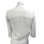 Alice + Olivia White Black Long Sleeve Draped Shawl Collar Blazer Coat Jacket S Photo 1