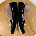 Banana Republic  Suede Moccasin Shoes Cream Bow Black 7 Flats Photo 5