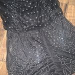 Nwt DEX beaded sheer black formal party romper spring evening boho $98 Photo 3