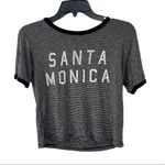 Brandy Melville John Galt black and white striped short sleeve Santa Monica shirt Photo 0