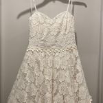 B Darlin B. Darlin White Floral Crochet Lace Overlay Strapless Fit & Flare Mini Dress Photo 5