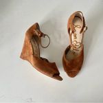 Sam Edelman Raven Open Toe Suede Wedge Tan Brown Size 7.5 Photo 1