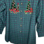 Victoria Jones Vintage  Christmas Embroidered Shirt Photo 2