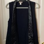 Nordstrom sleeveless faux leather vest black Photo 2