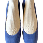 Eric Michael  Navy Blue Suede Leather TEVA Wedge Almond Toe Shoes Spain 38 7.5-8 Photo 0