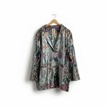 Johnny Was Alika Velvet
Geometric Silk Blazer Bohemian XXL Photo 5