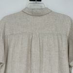Soft Surroundings  Linen Blend Top Oatmeal Beige Casual Minimalist Oversized Sz S Photo 6