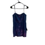 Lulus  Bodycon Dress Glitter Sparkle Party‎ Cocktail Mini Dress Blue Size S NWT Photo 4