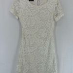 Biggerlove Lace Short Sleeve Mini Dress Womens Small White Photo 0
